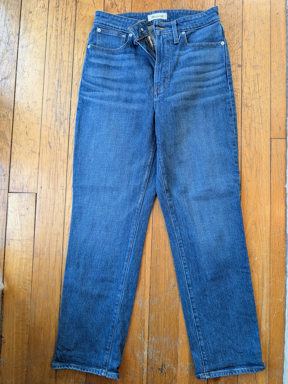 Madewell Curvy Perfect Vintage Straight Straight Leg Jeans - Blue